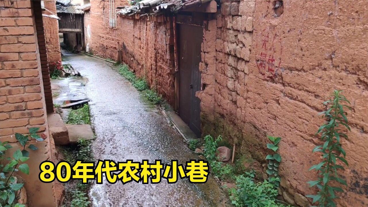 80年代旧时光,农村庭院小巷,多少人经历过