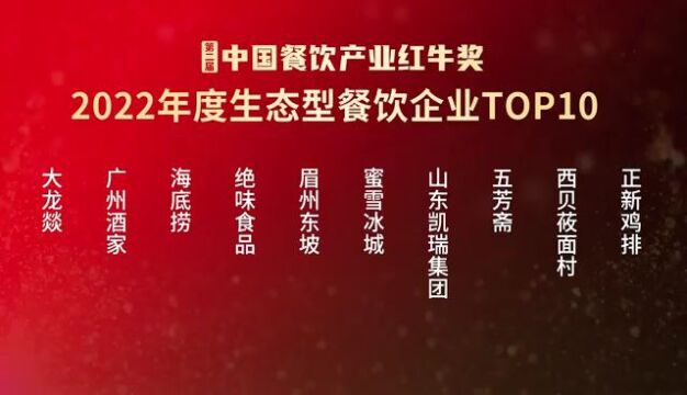 “第二届中国餐饮产业红牛奖”正式发布