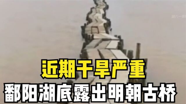 近期干旱,鄱阳湖底惊现近400年古桥,研究发现始建于明朝