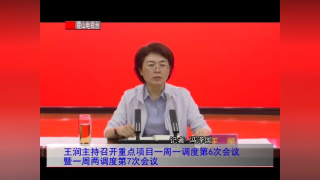 王润主持召开重点项目一周一调度第6次会议暨一周两调度第7次会议