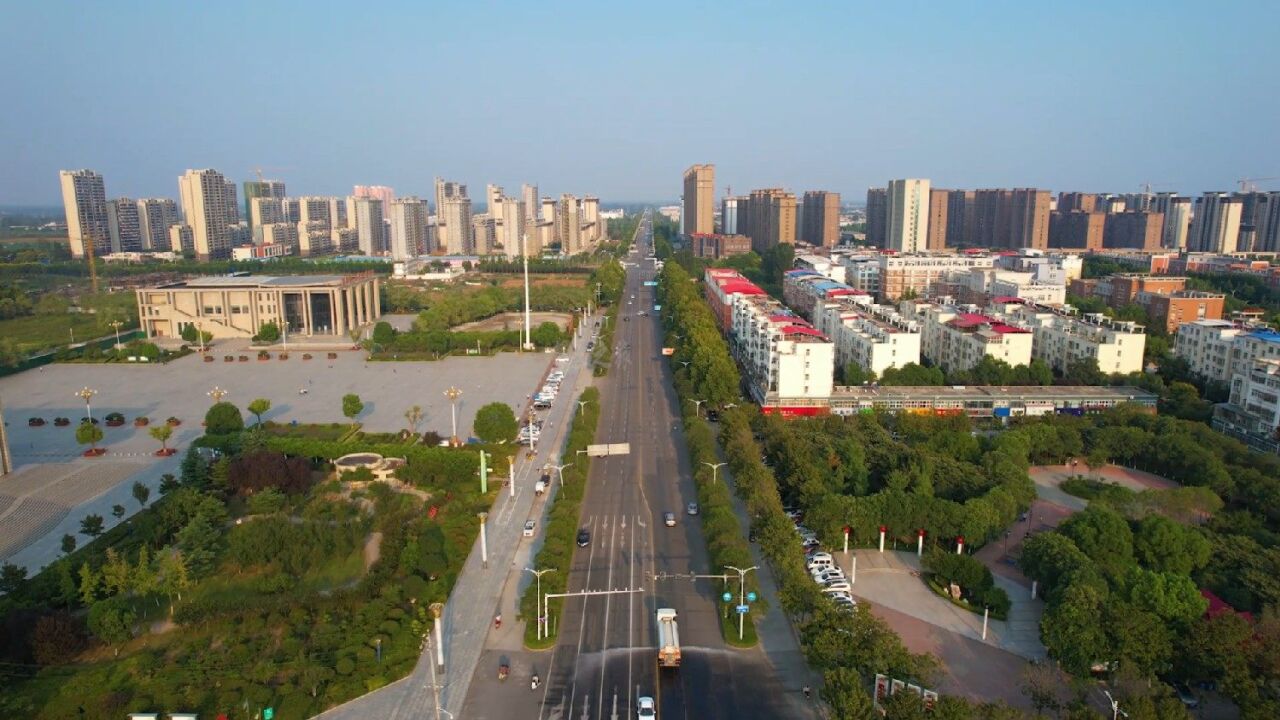 河南郏县龙山大道(人民广场段)美景街景