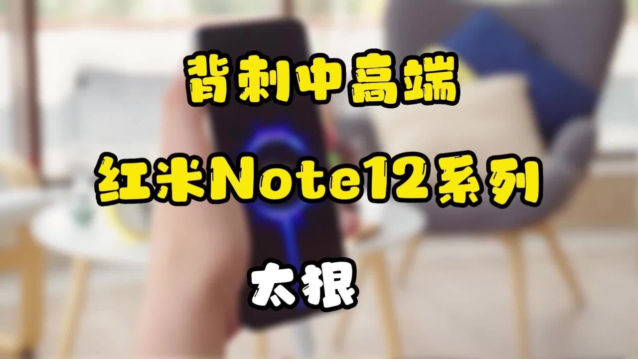 红米Note12核心配置曝光,惊喜太多,背刺中高端机型