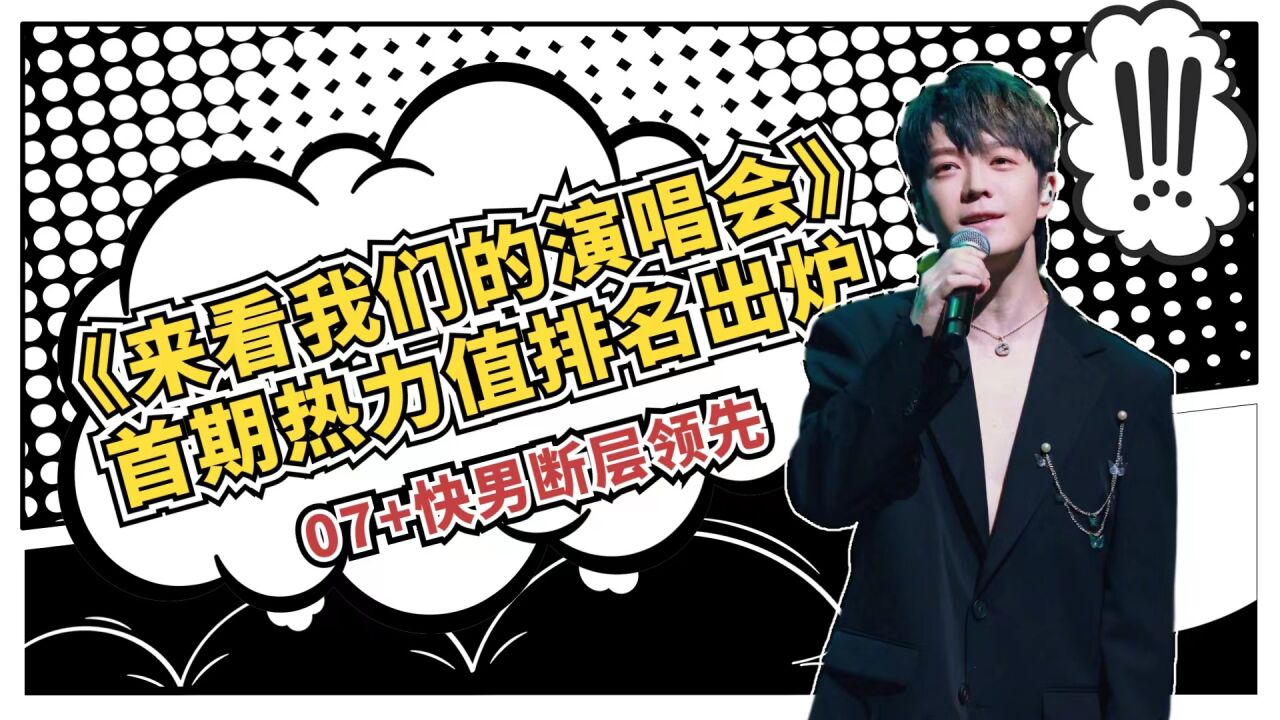 来看我们的演唱会首期热力值排名出炉07 快男断层领先 腾讯视频