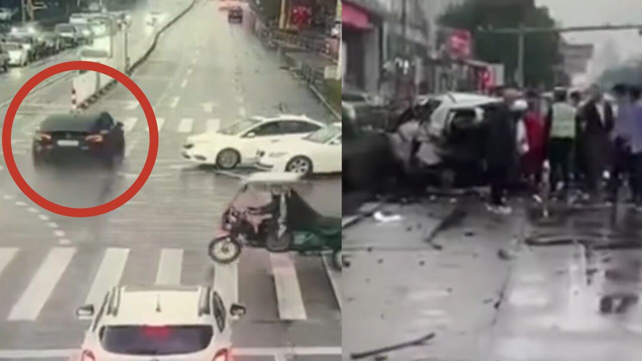 浙江台州通报1车连撞2车致3车严重受损造成2死1伤 监拍画面曝光