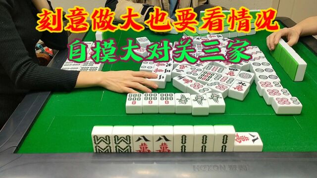 麻将:刻意做大也要看情况,自摸大对关三家!