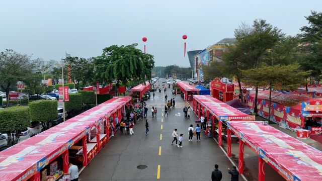 行花街买年货!广州天河优托邦迎春花市已率先迎客