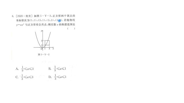 中考数学二次函数抛物线经典题型,求参数的范围!