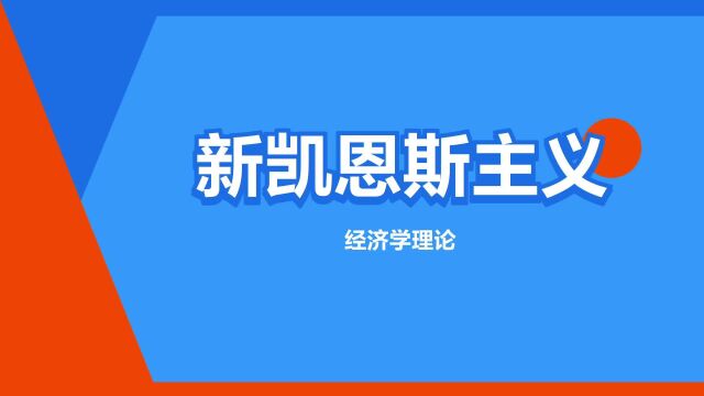 “新凯恩斯主义”是什么意思?