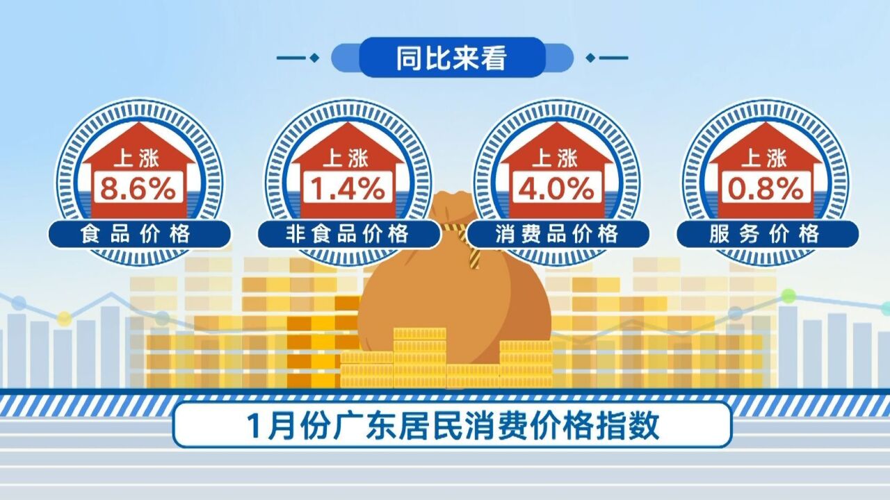 1月份广东居民消费价格指数同比上涨2.7%,市民消费意愿增强