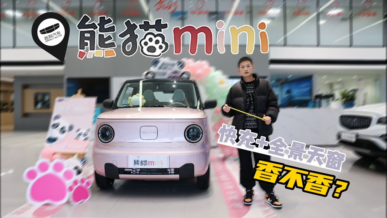 探店吉利熊猫mini:全景天窗+快充,有些事情咱不能将就