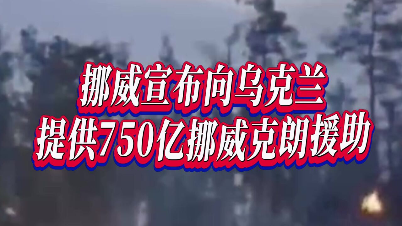 挪威宣布向乌克兰提供750亿挪威克朗援助