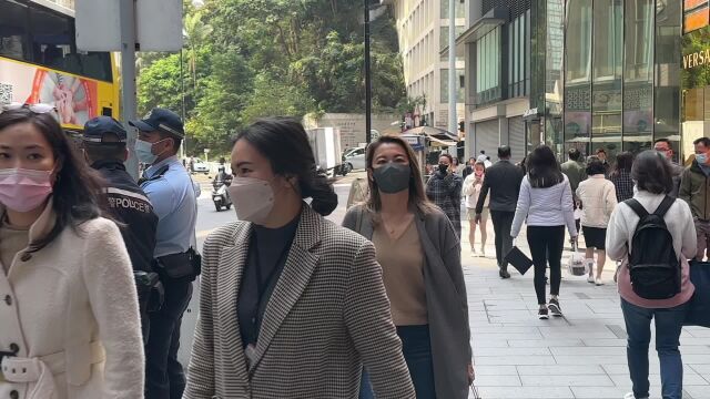 实拍在香港中环去李嘉诚家的长江集团的路上