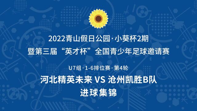 2022小葵杯2期U7组 河北精英未来VS沧州凯胜B队 进球集锦