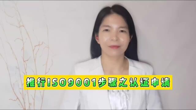 推行ISO9001步骤之认证申请