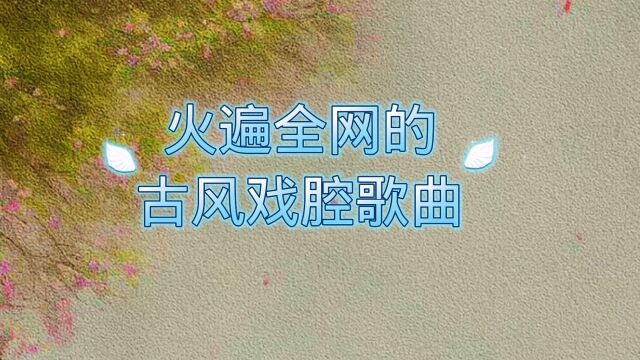 火爆全网的古风戏曲歌曲