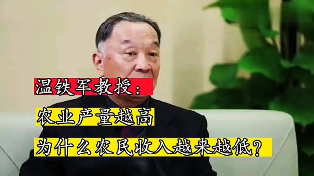 温铁军教授:农业产量越来越高,为什么农民收入越来越低?