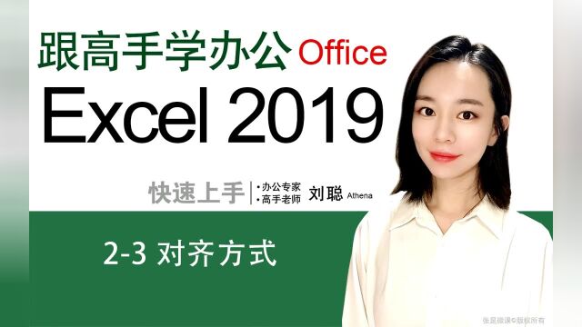 EXCEL 2019 从入门到精通 23 对齐方式 #表格 #execl表格