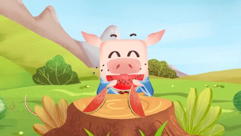 儿童寓言小故事《猪八戒吃西瓜》