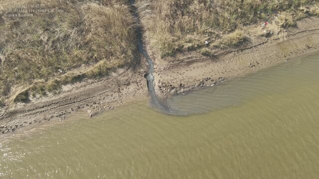 绿水青山落实情况调研滨州沾化向潮河排放污水现场视频