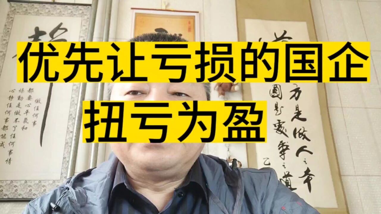 先把亏损的国企,扭亏为盈再说其他吧!