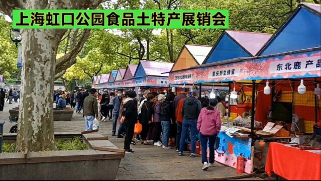 上海虹口公园里的土特产食品展销会,吃货的天堂