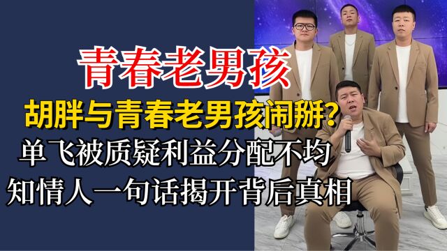 胡胖与青春老男孩闹掰?单飞疑利益分配不均,知情人揭背后真相