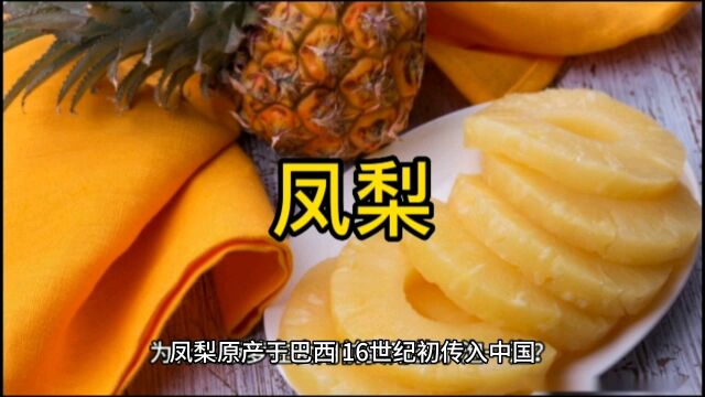 凤梨和菠萝傻傻分不清楚?