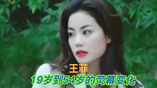 王菲19岁到54岁荧幕变化,年轻的她也是神仙颜值