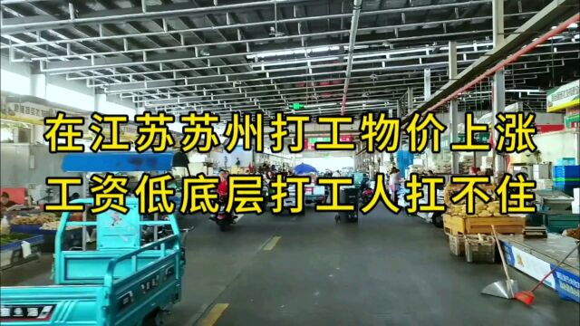 在江苏苏州打工,行情不好物价上涨工资低,底层打工人扛不住了