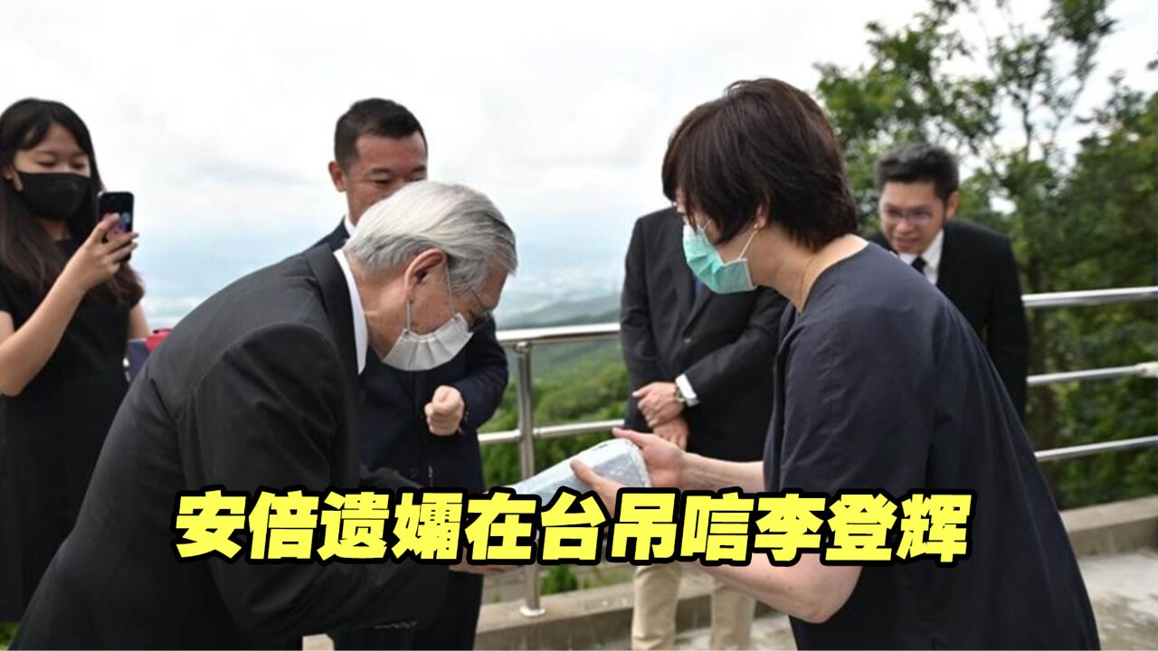 安倍遗孀在台吊唁李登辉,岛内网友嘲讽