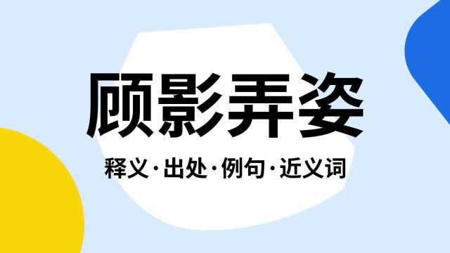 “顾影弄姿”是什么意思?