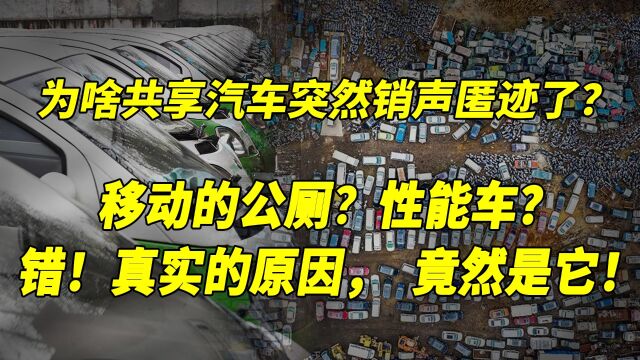 为啥共享汽车一夜之间销声匿迹?网友:移动的公共厕所!