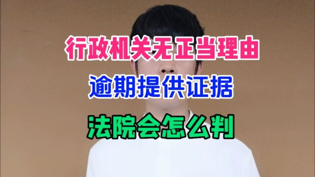 行政机关无正当理由逾期提供证据,法院怎么判?