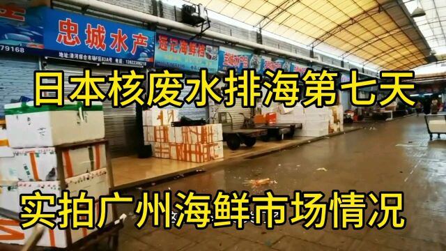 日本核污水排海第七天,实拍广州大型海鲜市场现状,现场出人意外