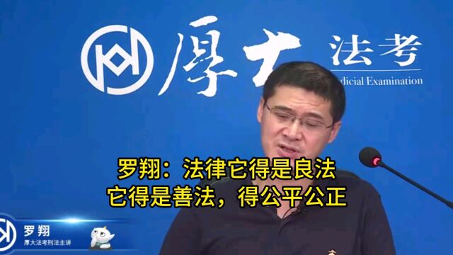 (罗翔)法律应该是为民众的,要让民众觉得他是公平公正的,是良法、善法#罗翔#张雪峰#考研#法考#人文#人生导师