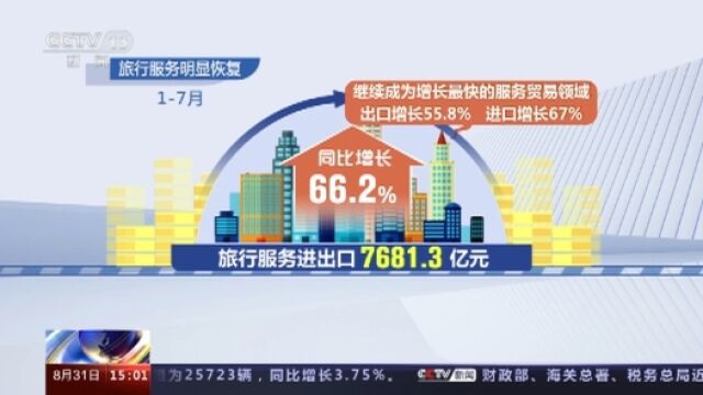 旅行服务进出口同比增长66.2% 继续成为增长最快服务贸易领域