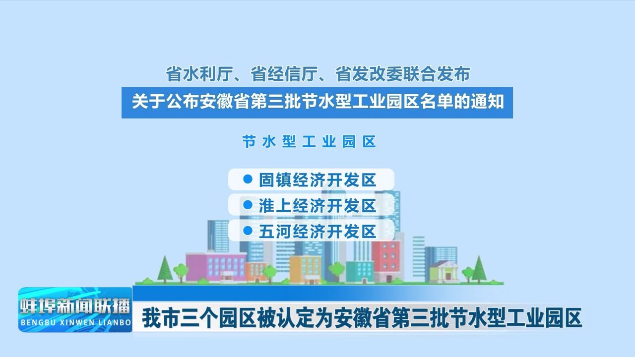 我市三个园区被认定为安徽省第三批节水型工业园区