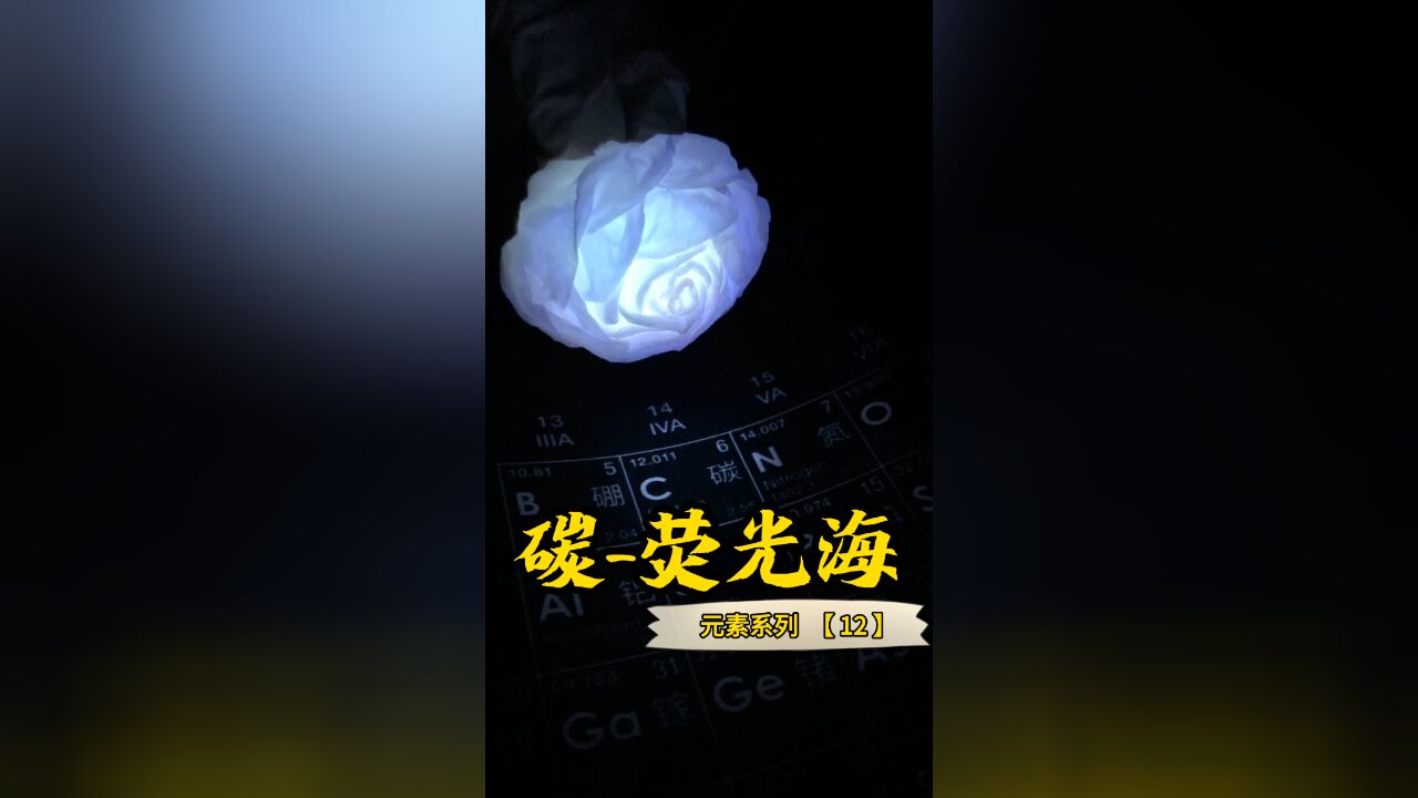 用＂碳＂元素竟能造出绚丽的荧光海?最后的荧光花儿真是美极了!