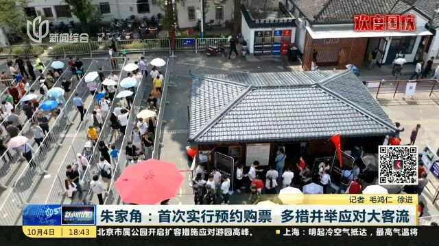 朱家角:首次实行预约购票 多措并举应对大客流