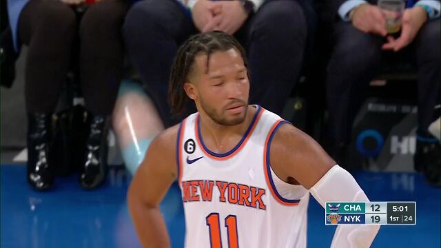 NBA常规赛：黄蜂vs尼克斯第1节原声解说回放