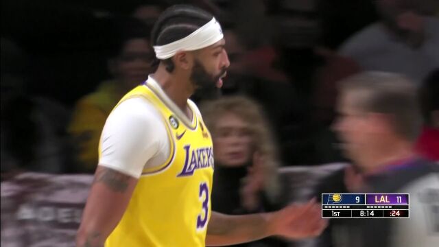  NBA常规赛：步行者vs湖人第1节英文原声回放