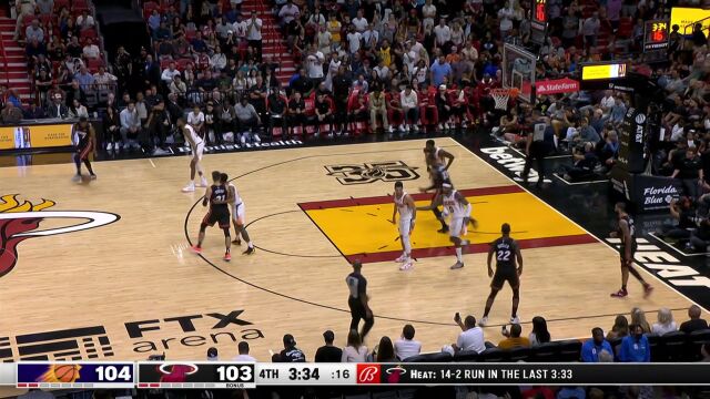 NBA常规赛：太阳vs热火第4节中文解说回放