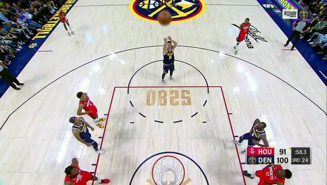 NBA常规赛：火箭vs掘金英文原声全场回放