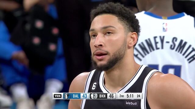 NBA常规赛：独行侠vs篮网 第2节中文解说回放