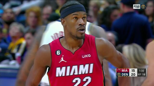 NBA常规赛：热火vs掘金第1节英文原声回放