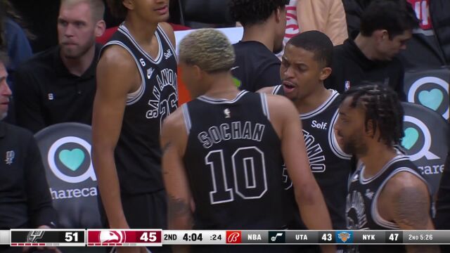 马刺106-125老鹰 特雷杨24+17轻取马刺迎两连胜