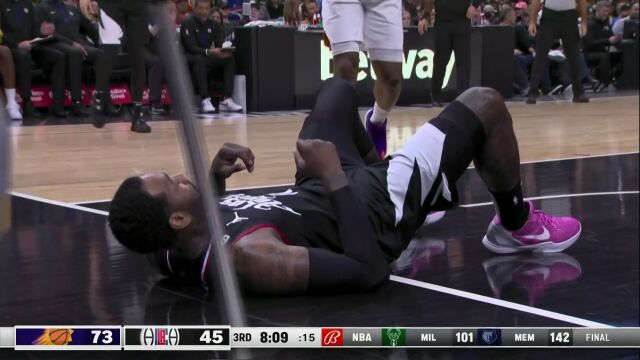 NBA常规赛：太阳vs快船第3节中文解说回放