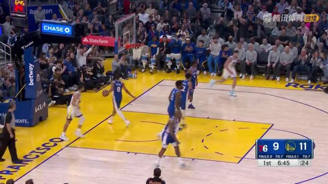 身轻如燕！格林人缝妙传助攻库里飞身上篮一气呵成