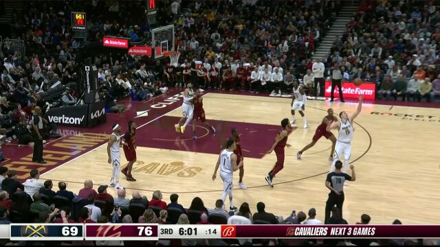 掘金vs骑士第3节中文解说回放