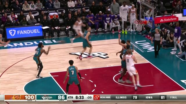 为底特律人找回颜面 萨迪克贝反击扛着萨里奇打成2+1